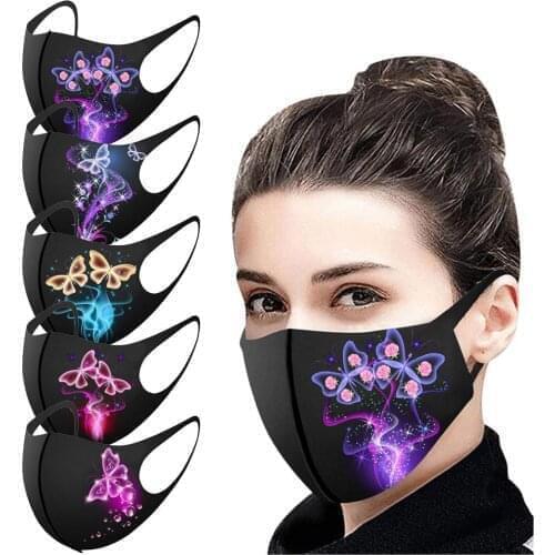 Halloween Cosplay Adult Mouth Masks Reusable Fashion print Masque Cartoon Washable Design Face Mask Protection Mascarilla Facial