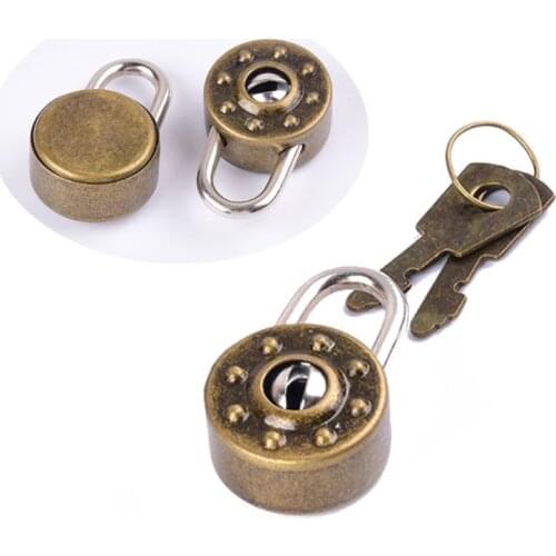 Mini Padlock Small Luggage Box Key Lock with Key Bag Suitcase Decor Accessories Drop Ship