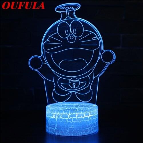 Night LED Lights Novelty 3D lamp Cute Toy Gift 7 Color Abstract Artist Graphics Cartoon Atmosphere Lamp For Children Kids Room