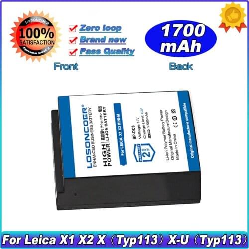 New Battery 1700mAh BP-DC8 BP-DC8-E For LEICA X Vario X1 X2 X Typ113 X-U Typ113 X-E Typ102 Typ107 Camera Battery
