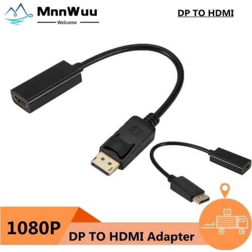 DP to HDMI-compatible Cable Adapter Male To Female For HP/DELL Laptop PC Display Port to 1080P HDMI-com' Cable Adapter Converter