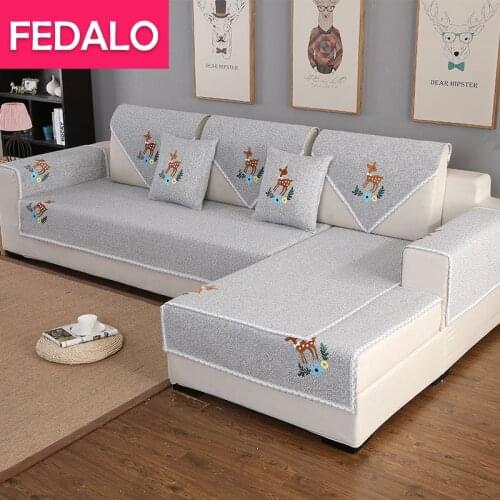 Sofa cushion four seasons general fabric sofa towel simple living room cotton and linen non-slip backrest armrest cushion