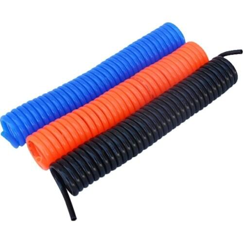 Pu Spring Air Pipe Hose Air Compressor Spring Pipe Air Pump High Pressure Telescopic Hose Spiral Air Pipe Beat Belt Joint