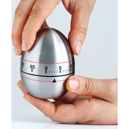 Cooking Timer Tools Kitchen Timer Stainless Steel Egg 60 Minutes Mechanical Alarm Time Clock Counting Кухня Наборы Устройства