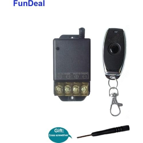 433MHz Wireless RF Remote Control Switch DC 12V~72V 1CH 30A Relay Intelligent Controller For Remote Control Of Motor On/Off