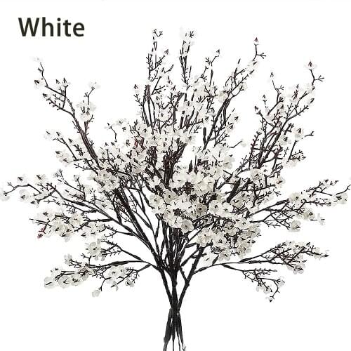 Silk Gypsophila Artificial Flowers for Decoration Home Plastic Stem Bride Wedding Bouquet Blossom Fake Flower DIY Garden Decor