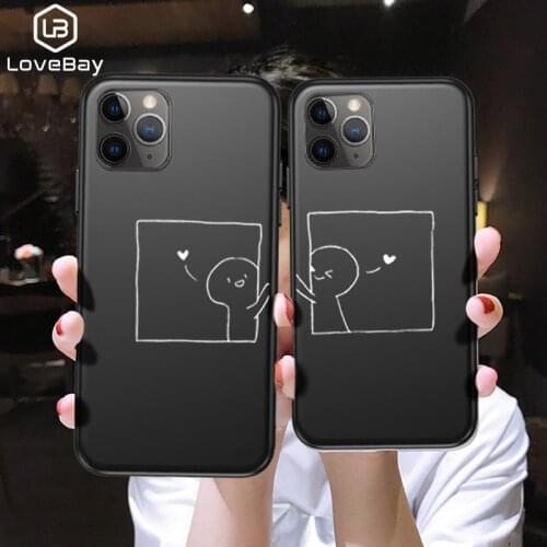 Lovebay Couples Love Heart Simple Phone Case For iPhone 11 Pro Max X XS XR Xs Max 6 6s 7 8 Plus Soft TPU Silicone Back Cover