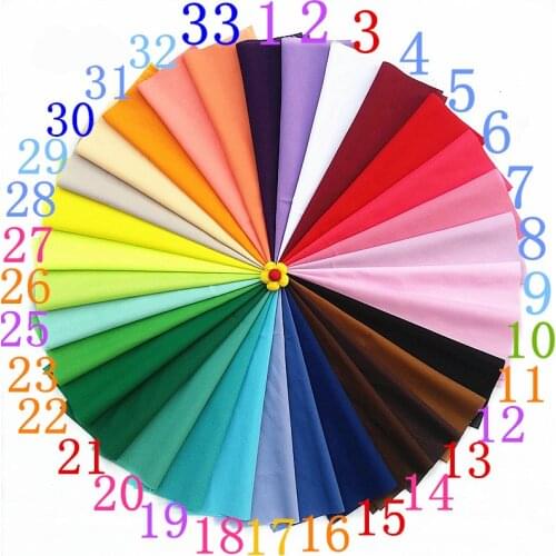 Random Mix Solid Color Cotton Fabric Patchwork For Sewing Rainbow Cloth Scarpbooking Needlework Tissue Doll Bag 33pcs/lot20x30cm
