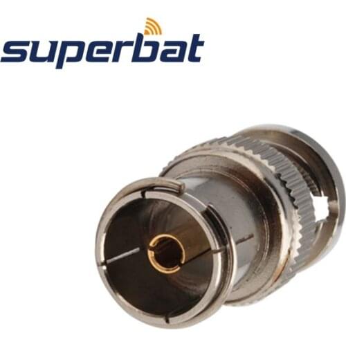 Superbat TV-Tuner Antenna Adapter BNC Plug to DVB-T Jack Straight Adapter