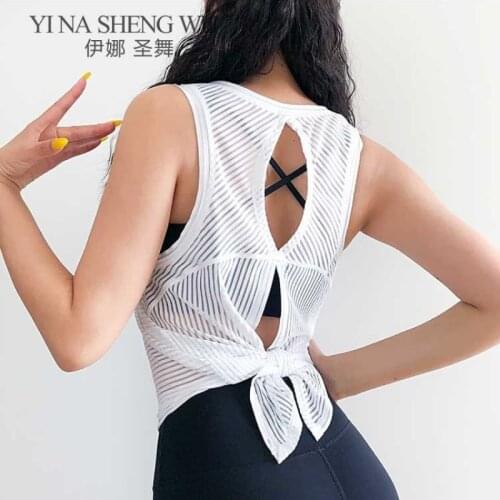 Yoga Tops Women Back Hollow Gym Shirts Sleeveless Sports Tank Tops Quick Dry Breathable Workout Vest Fitness Gym Running Clothes
