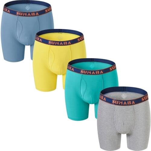 Mens Panties Lingerie Underwear Man BoxerShorts Underpants Brand Solid Multicolor Combination 4 PCS/Lot Men Boxer Underwear