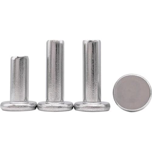30pcs M4 stainless steel flat head rivets plug rivet solid rivetings percussion riveting GB109 6mm-25mm length