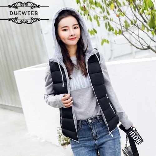 Womens Waistcoats Vests Women Hooded Cotton Sleeveless Waistcoat Vest Large Size Trendy All-match Zippers Leisure