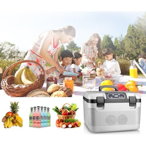 19L Mini Car Refrigerator DC12-24V/AC220V Food Drink Freezer Heating Fridge Icebox for Car Home Picnic Cooler Warmer