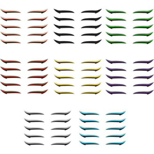 20Pcs=10Pairs Eyeliner Stickers Beautiful Eyes Natural Eyeshadow Sticker Fashionable And Charming Reusable Eyelid Line Stick