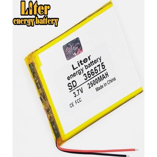 356575 3.7V 2500mah Lithium Tablet polymer battery with Protection Board For MP4 GPS Tablet PCs PDA