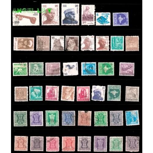 40 PCS/lot India Used Postage Stamps With Post Mark For Collection Gift