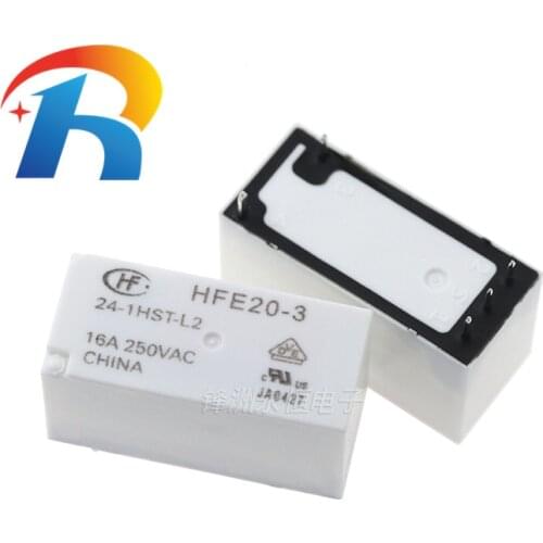 5PCS HFE20-3-5-1HST-L2 5VDC HFE20-3-12-1HST-L2 12VDC HFE20-3-24-1HST-L2 24VDC magnetic latching relay HONGFA 16A