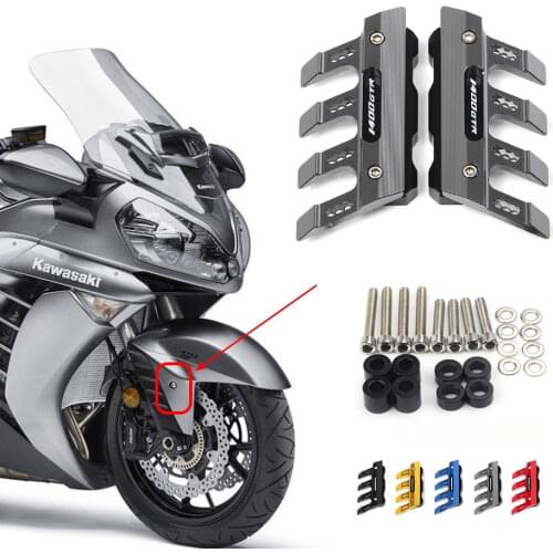 For KAWASAKI GTR 1400 GTR1400/CONCOURS Motorcycle CNC Accessories Mudguard Side Protection Block Front Fender Anti-Fall Slider