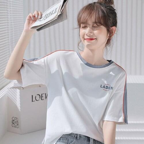 Short-Sleeved White T-Shirt Female Niche Spring And Summer New Korean Loose Half-Sleeved Top Ins Tide