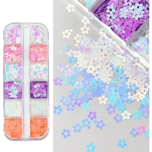 5MM Sparkly Mermaid Butterfly Flower Mixed Flakes Nail Glitter Sequins For Nail Art Decorations UV Acrylic Manicure Kit RK140151