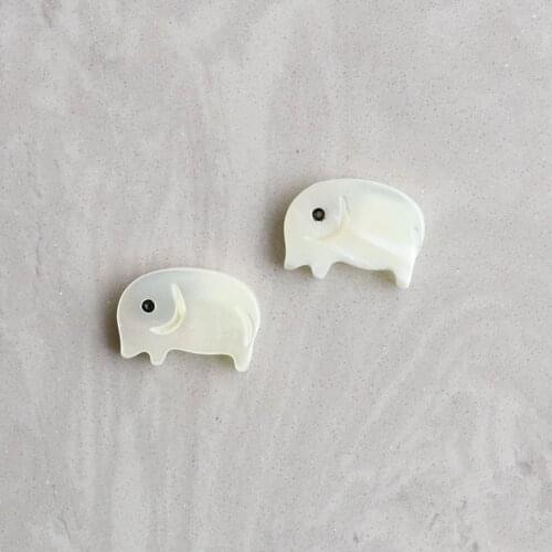 9*12MM 20Pcs 100% Natural Pearl Shell Elephant Animal Jewelry Beads Jewellery Accessories Findings