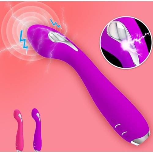 Electric Pulse Shock G-Spot Dildo Vibrator Erotic Sex Toys for Adult Silicone Massager Stick For Women Anal Butt Plug Masturbato