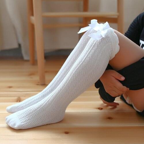 Version Long Tube Princess Childrens Knee Socks Kids Dance Socks Girl Socks 2-15 Years Old Cotton New Children Bow Long Socks
