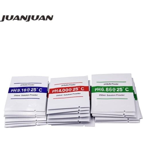 3pcs/lot PH Buffer Powder Measure Calibration Solution ph4.00/ 6.86 /9.18 Calibration Point For PH Test Meter 50% off