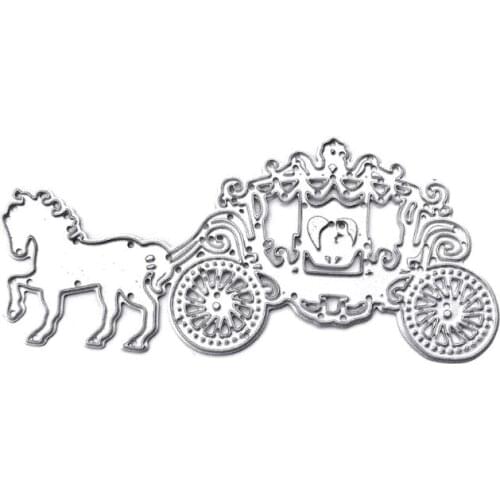 Carriage Metal Cutting Dies Stencil Scrapbooking DIY Album Stamp Paper Card Embossing Decor