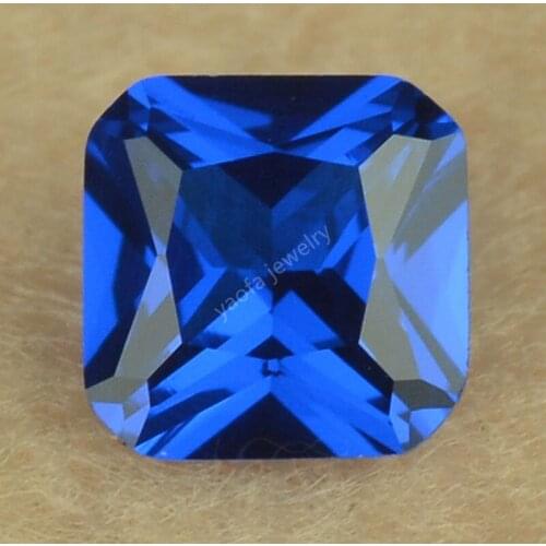 Hot Sale 3x3~12x12mm 113# Dark Blue Color Gems Square Octangle Shape Princess Cut Loose Lab Synthetic Spinel Stone For Jewelry