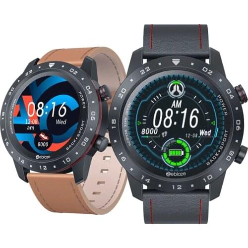 Multi-watch Faces Full-touch Screen 24h Heart Rate Blood Pressure Monitor Italian Vacchetta Strap bluetooth V5.0 Smart Watch