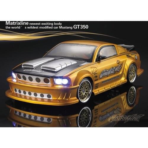 Mustang GT350 1/10 1:10 RC PC body shell 200mm width Transparent clean no painted drift body shell RC hsp hpi trax Tamiya