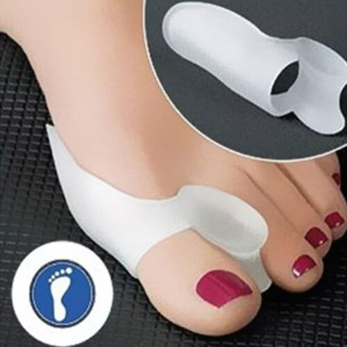 2pcs New Gel Toes Separator Suitable Bunion Corrector Material Soft Gel Straightener Spacers Stretchers Care Tool Pain Relief