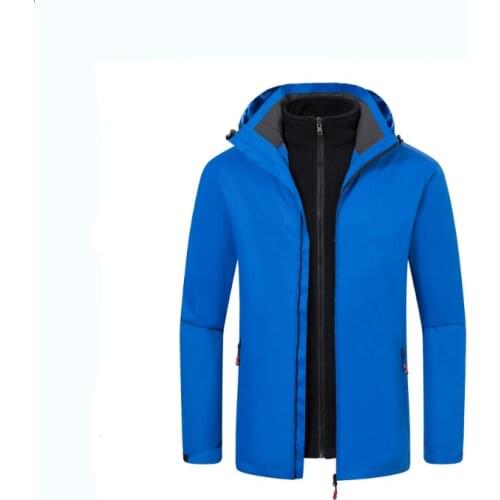 Fall/winter mens jacket detachable scratch-resistant wear-resistant outdoor mountaineering suit ski suit pilot mens jacket