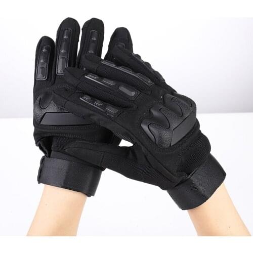 Cycling All-finger Gloves black shell insurance outdoor Gloves medium large plus size outdoor cycling gloves
