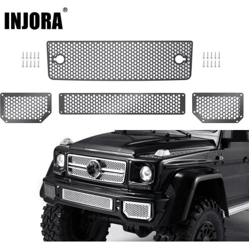 INJORA Front Metal Grille Upgrade Decoration Parts for 1:10 RC Crawler Traxxas TRX4 G500 TRX6 G63