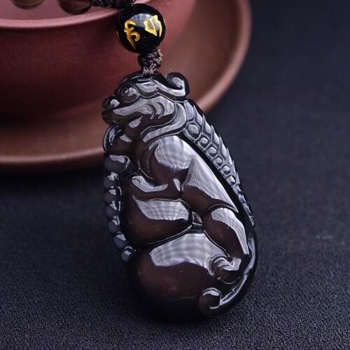 Counter genuine Obsidian eyes light ice rainbow brave lovers lucky evil men and women pendant Pendant