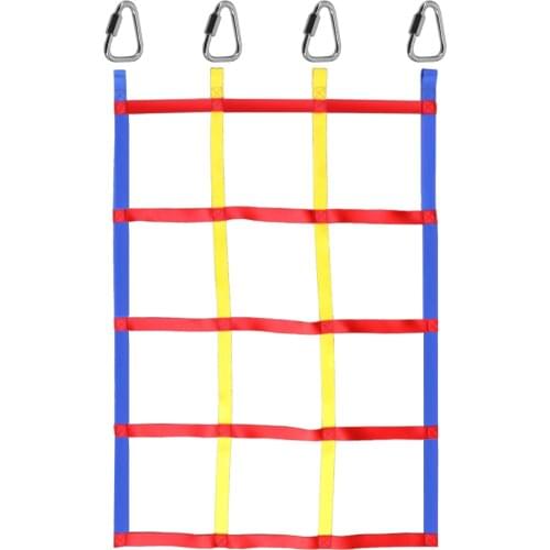 Kids Climbing Net Ninja Net Polyester Climbing Cargo Net Rope Ladder Children Outdoor Physical Fitness Training Entertainment