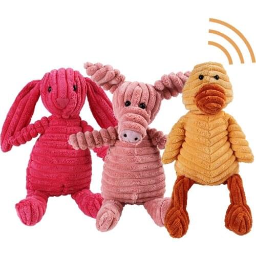 Dog Sound Toy Chew Toys for Small Large Dogs Bite Resistant Dog Squeaky Duck Toys Interactive Squeak Puppy Plush Toy Supplies