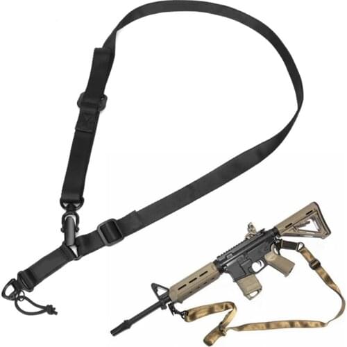 Tactical 2 Point Rifle Sling Shoulder Strap Belt Nylon Adjustable One Single Point Paintball Airsoft Gear Gun Safety Rope