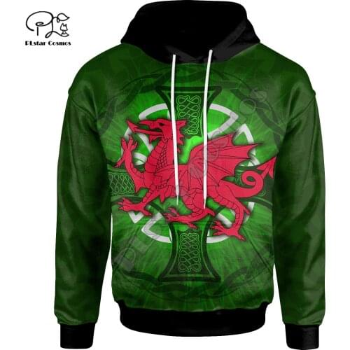 Tessffel Country Emblem Flag Wales Cymru Dragon Tattoo Art NewFashion Tracksuit 3DPrint Men/Women Harajuku Streetwear Hoodies 23