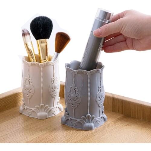XUNZHE Multifunctio New Round High Eyebrow pencil holder Stationery pen holder Holder Transparent Cosmetic Makeup Organizer Case