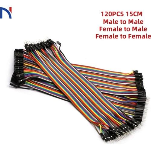 120PCS 15cm Dupont Line Male to Male Female to Male and Female to Female Jumper Wire Dupont Cable 40Pcs For arduino DIY KIT