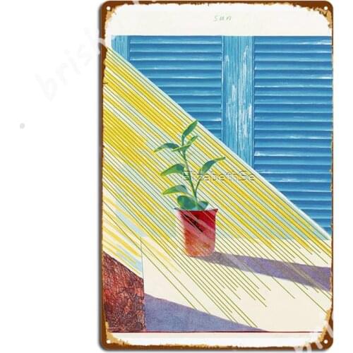 1973 Suning David Hockney Weather Series Metal Signs pub Wall Decor Custom pub Garage Tin sign Posters