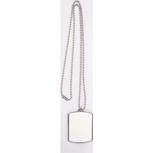 15PCS Fashion Sublimation Metal Blank necklace DIY heat trasnfer printing Blank Dog Cat double Medals Tag With Aluminium Plate