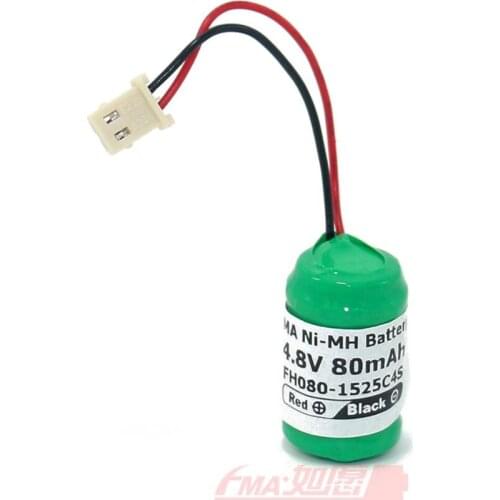 30Pcs Ni-MH Button Rechargeable Battery w/Plug 4.8V 80MAH Backup power supply