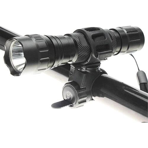 360 ° Rotating Bicycle MTB Bicycle Flashlight Flashlight LED Head Light Rubber Clamp 20-45mm Diameter FK88