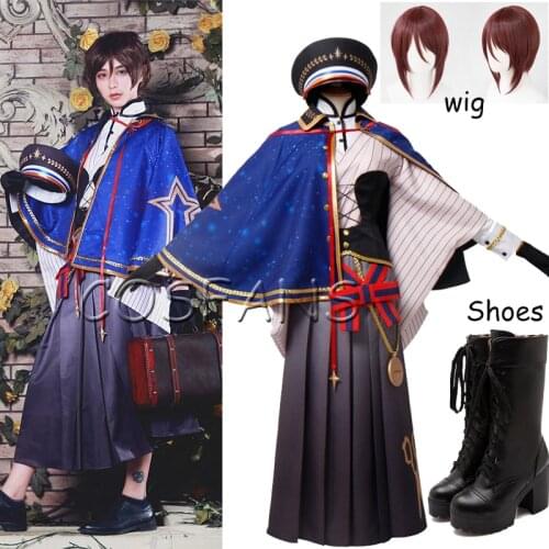 Anime Rozen Maiden Cosplay Costume Souseiseki/lapislazuli Stern Cosplay Costume Halloween Clothes Women Kimono Set With Hat wig