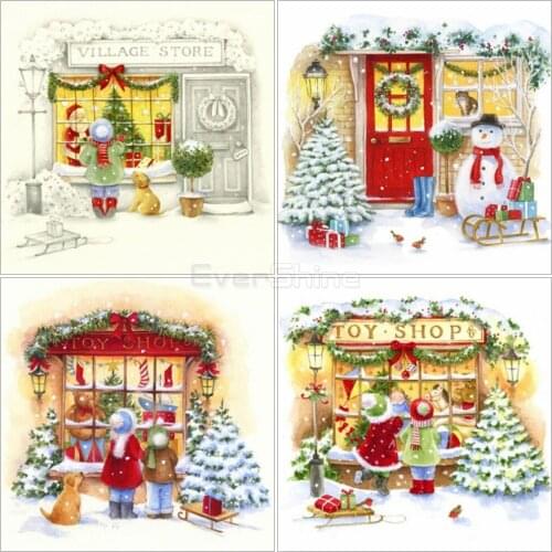 EverShine 5D Diamond Paining New Arrivals Christmas Picture Of Rhinestones Diamond Embroidery Cross Stitch Holiday Home Decor